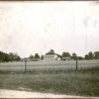 Looking across fields at Bethel at store formally owned by Uncle George Lobdell. (no date)