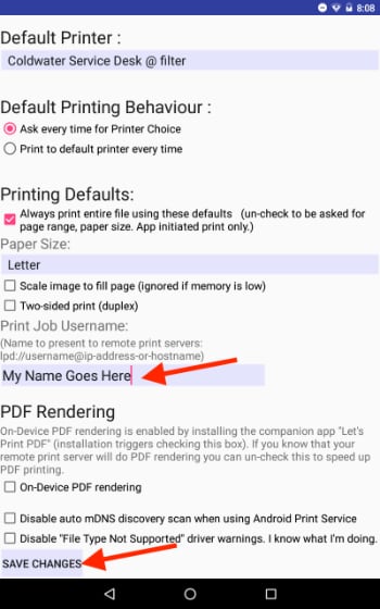 Printing: Let's Print Droid