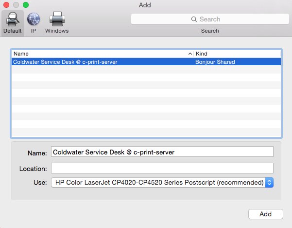 Printing: Mac