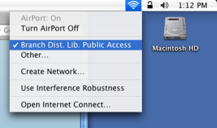 Image: Airport Icon on the Menubar