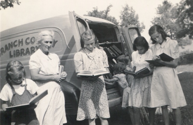 Branch County Library Bookmobile in the 1940s
