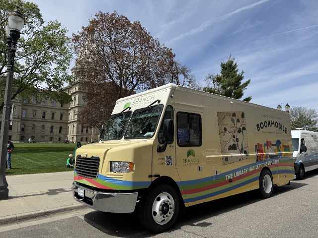 Bookmobiles on Display in Lansing, April 2025