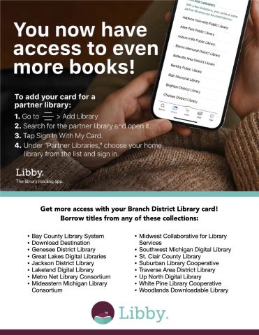Libby Flyer with names of partner libraries